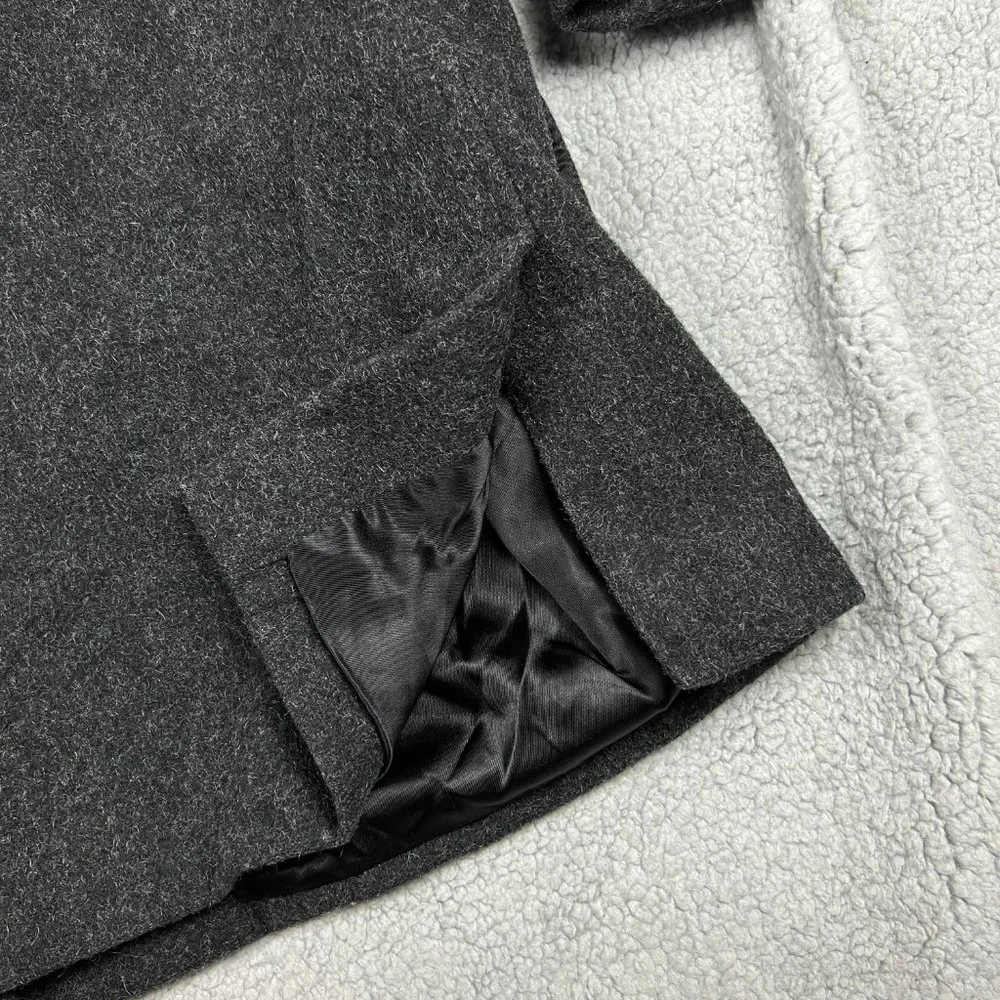 Vintage Lauren Ralph Lauren Wool Coat Womens 6 Grey Jacket LRL Made In USA - Picture 7 of 9